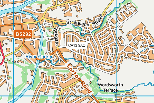 CA13 9AQ map - OS VectorMap District (Ordnance Survey)