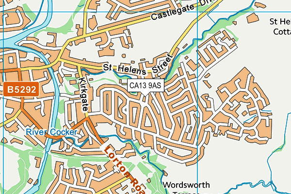 CA13 9AS map - OS VectorMap District (Ordnance Survey)