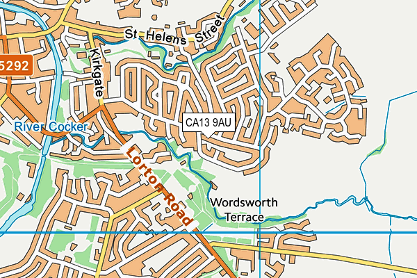 CA13 9AU map - OS VectorMap District (Ordnance Survey)