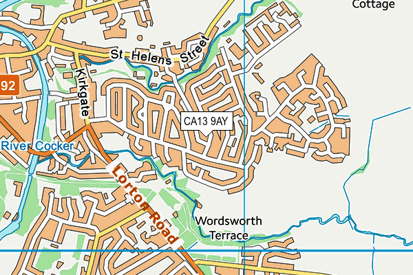 CA13 9AY map - OS VectorMap District (Ordnance Survey)