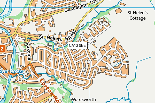 CA13 9BE map - OS VectorMap District (Ordnance Survey)