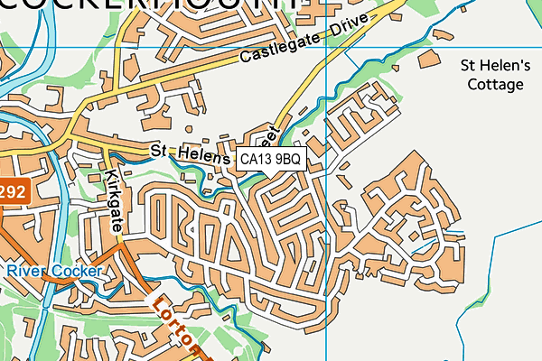 CA13 9BQ map - OS VectorMap District (Ordnance Survey)