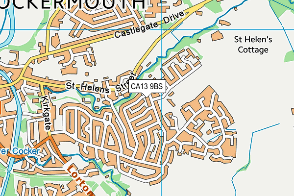 CA13 9BS map - OS VectorMap District (Ordnance Survey)