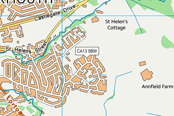 CA13 9BW map - OS VectorMap District (Ordnance Survey)