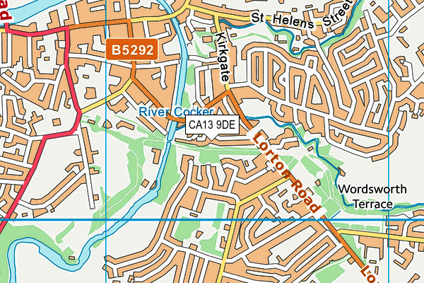 CA13 9DE map - OS VectorMap District (Ordnance Survey)