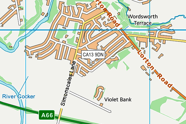 CA13 9DN map - OS VectorMap District (Ordnance Survey)