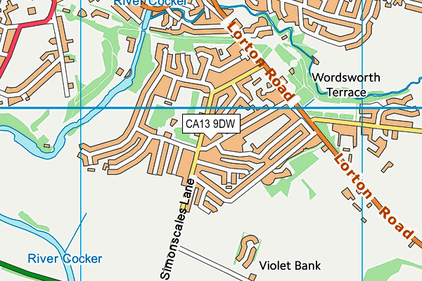 CA13 9DW map - OS VectorMap District (Ordnance Survey)