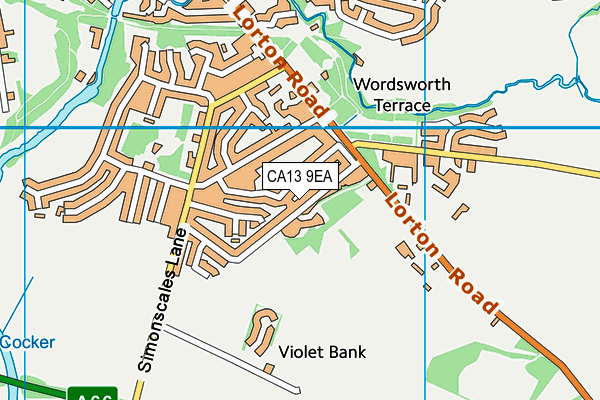 CA13 9EA map - OS VectorMap District (Ordnance Survey)