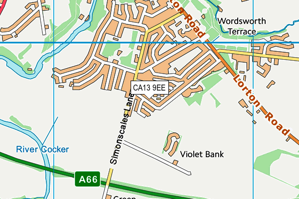 CA13 9EE map - OS VectorMap District (Ordnance Survey)