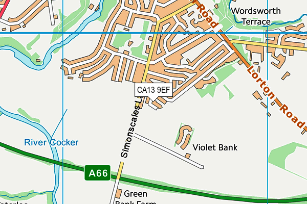 CA13 9EF map - OS VectorMap District (Ordnance Survey)