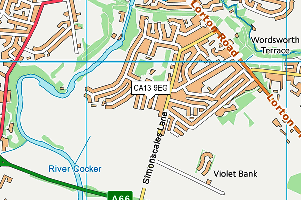 CA13 9EG map - OS VectorMap District (Ordnance Survey)