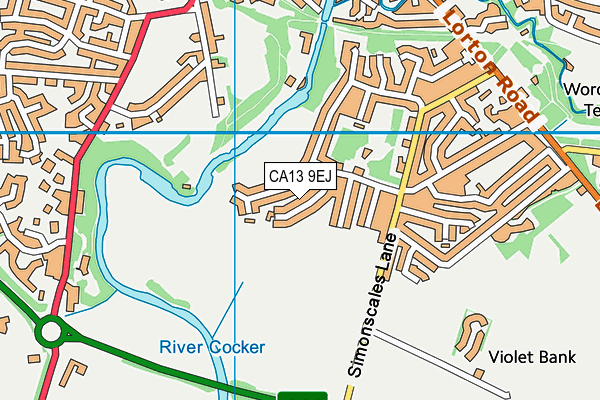 CA13 9EJ map - OS VectorMap District (Ordnance Survey)