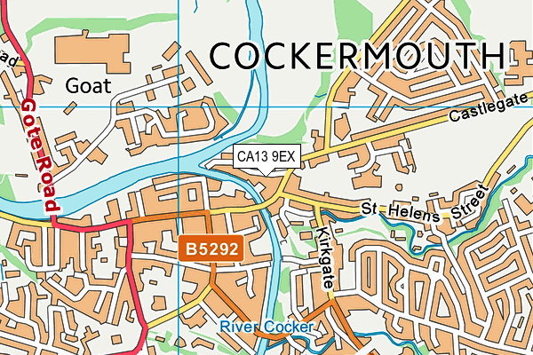 CA13 9EX map - OS VectorMap District (Ordnance Survey)