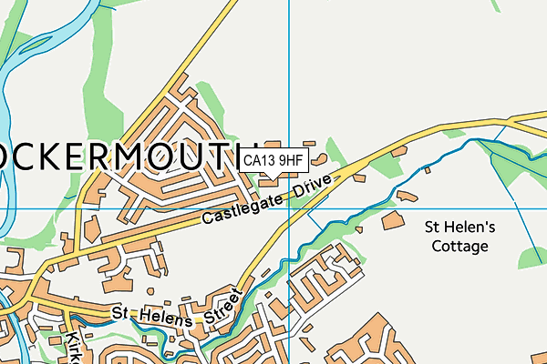 Cockermouth School map (CA13 9HF) - OS VectorMap District (Ordnance Survey)