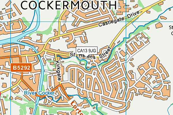 CA13 9JG map - OS VectorMap District (Ordnance Survey)