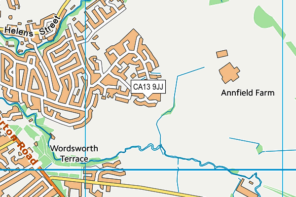 CA13 9JJ map - OS VectorMap District (Ordnance Survey)