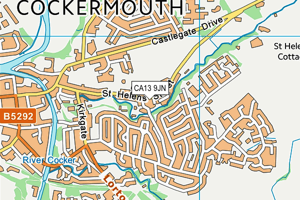 CA13 9JN map - OS VectorMap District (Ordnance Survey)