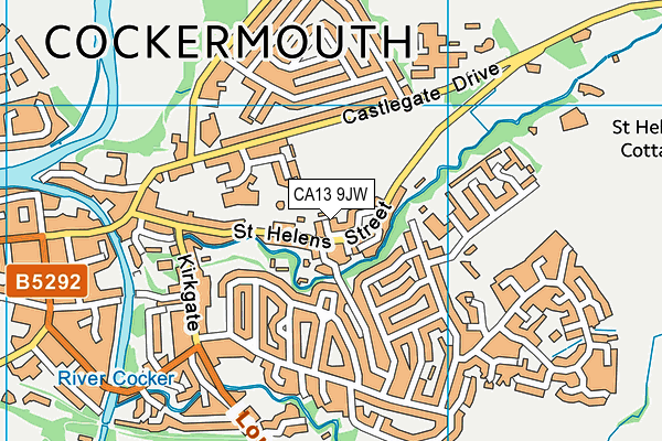 CA13 9JW map - OS VectorMap District (Ordnance Survey)