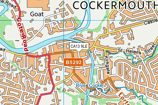 Map of THE GLOBE HOTEL (COCKERMOUTH) LIMITED at district scale