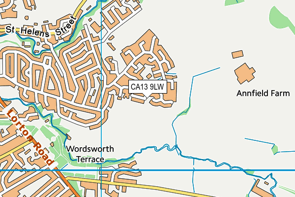 CA13 9LW map - OS VectorMap District (Ordnance Survey)