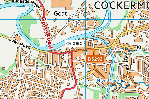 CA13 9LX map - OS VectorMap District (Ordnance Survey)