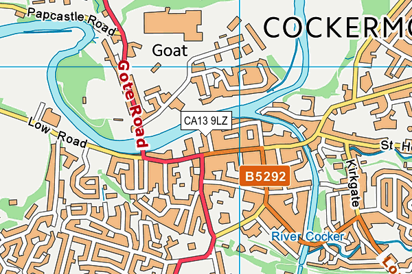 CA13 9LZ map - OS VectorMap District (Ordnance Survey)