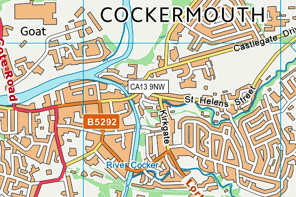 CA13 9NW map - OS VectorMap District (Ordnance Survey)