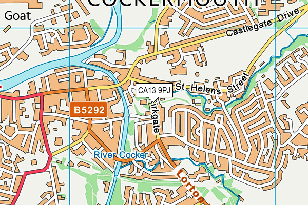 CA13 9PJ map - OS VectorMap District (Ordnance Survey)