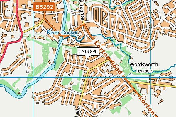 CA13 9PL map - OS VectorMap District (Ordnance Survey)