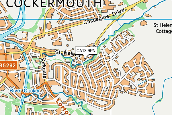 CA13 9PN map - OS VectorMap District (Ordnance Survey)