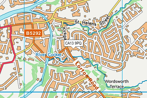 CA13 9PQ map - OS VectorMap District (Ordnance Survey)