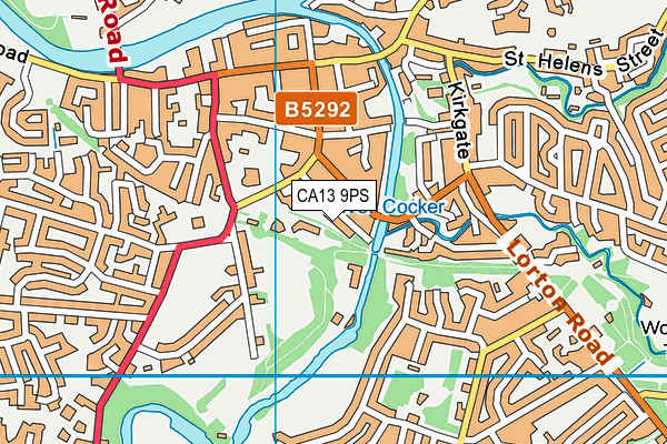 CA13 9PS map - OS VectorMap District (Ordnance Survey)