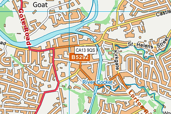 CA13 9QS map - OS VectorMap District (Ordnance Survey)