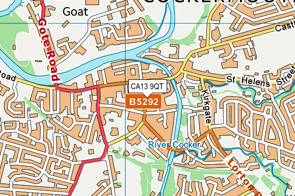 CA13 9QT map - OS VectorMap District (Ordnance Survey)