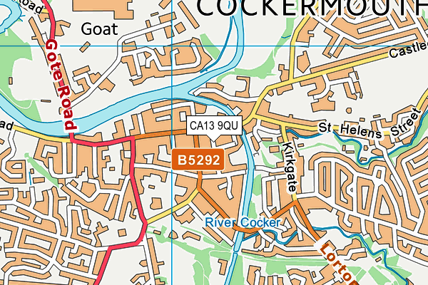 CA13 9QU map - OS VectorMap District (Ordnance Survey)