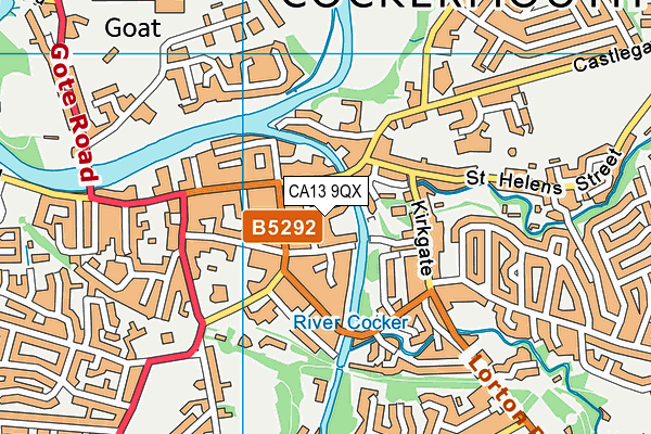 CA13 9QX map - OS VectorMap District (Ordnance Survey)