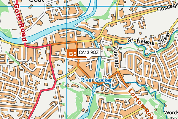 CA13 9QZ map - OS VectorMap District (Ordnance Survey)