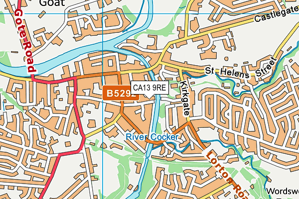 CA13 9RE map - OS VectorMap District (Ordnance Survey)