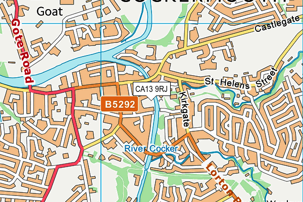 CA13 9RJ map - OS VectorMap District (Ordnance Survey)