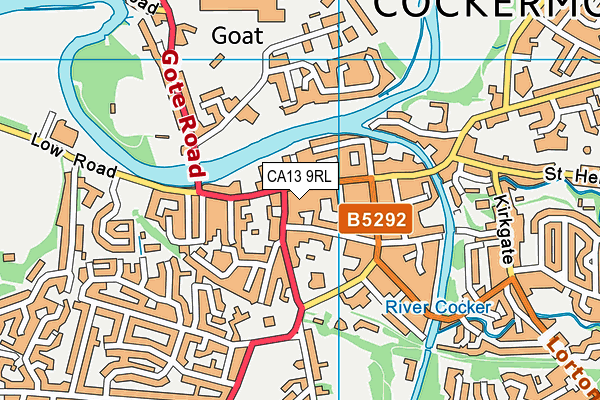 CA13 9RL map - OS VectorMap District (Ordnance Survey)