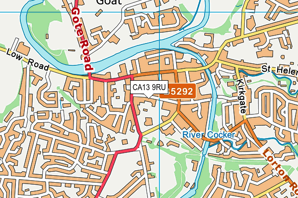 CA13 9RU map - OS VectorMap District (Ordnance Survey)