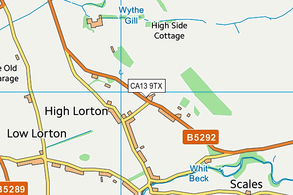 CA13 9TX map - OS VectorMap District (Ordnance Survey)