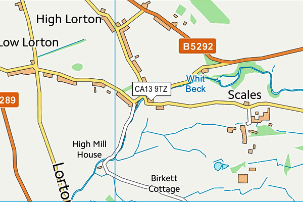 CA13 9TZ map - OS VectorMap District (Ordnance Survey)