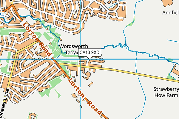 CA13 9XD map - OS VectorMap District (Ordnance Survey)