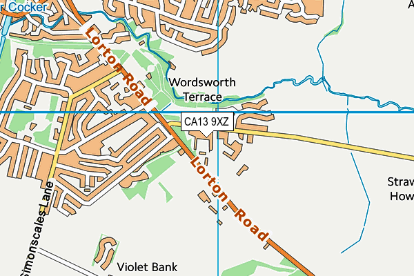 CA13 9XZ map - OS VectorMap District (Ordnance Survey)