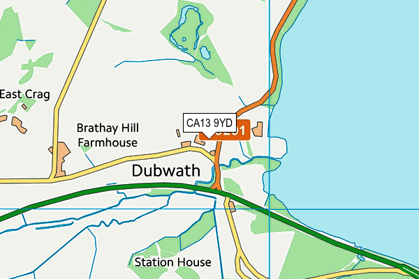 CA13 9YD map - OS VectorMap District (Ordnance Survey)