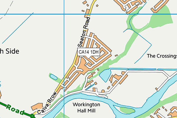 CA14 1DH map - OS VectorMap District (Ordnance Survey)