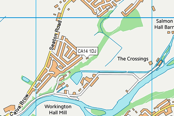 CA14 1DJ map - OS VectorMap District (Ordnance Survey)
