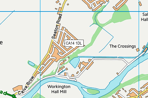 CA14 1DL map - OS VectorMap District (Ordnance Survey)