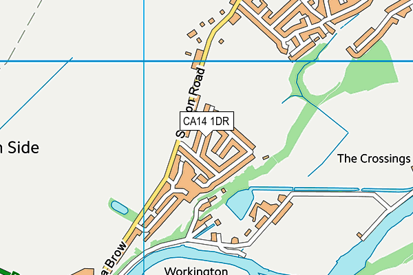 CA14 1DR map - OS VectorMap District (Ordnance Survey)